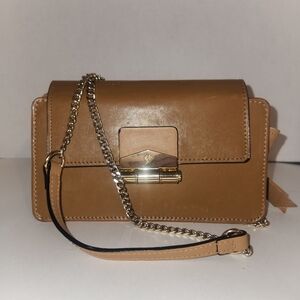 ANTONIO MELANI Camel Crossbody Bag with Chain Strap